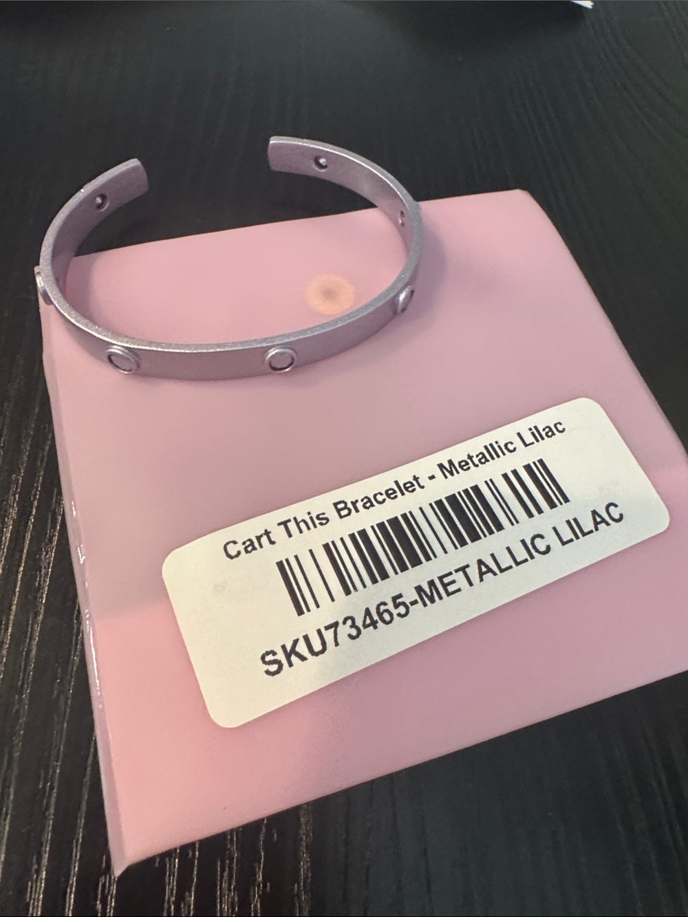 BAR Cart This Bracelet in Metallic Lilac